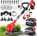 Portable cordless electric lawnmower 3-in-1